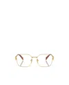 Prada Eyewear Square Frame Glasses In Yellow