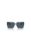 Prada Triangle-logo Square Sunglasses In Gray