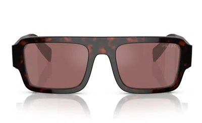 Prada Eyewear Square Frame Sunglasses In Briar Tortoise