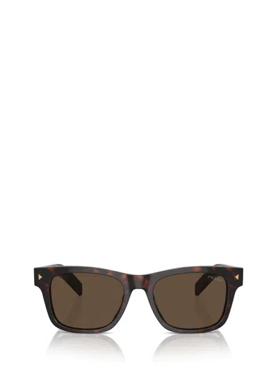 Prada Eyewear Square Frame Sunglasses In Radica Tortoise
