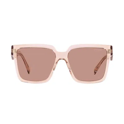 Prada Eyewear Square Frame Sunglasses In Transparent