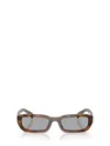 Prada 0pr B06s Rectangular Tortoiseshell Acetate Sunglasses In Multi