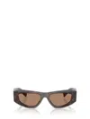 Prada Symbole Rectangular-frame Sunglasses In Gray