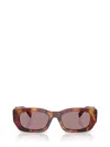 Prada 53mm Pillow Square Polarized Sunglasses In Brown