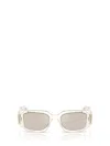 Prada Pr 17wsf Rectangular Sunglasses In Neutral