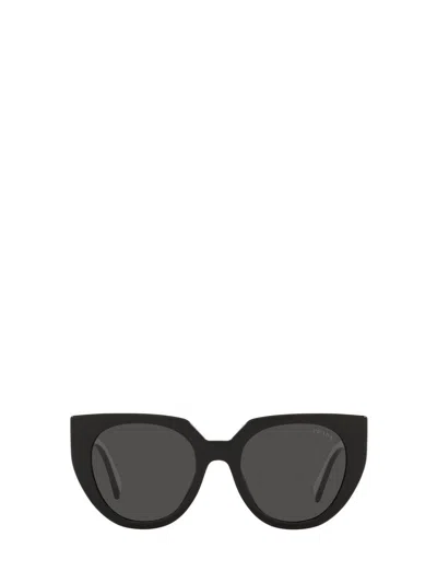 Prada Pr 14ws 09q5s0 52mm Womens Cat-eye Sunglasses In Black