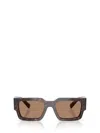 Prada Acetate Rectangular Sunglasses In Brown