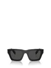 Prada Logo-arm Square-frame Sunglasses In Black