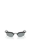 Prada Womens Pr B50s Rectangle-frame Metal Sunglasses Black In Blue