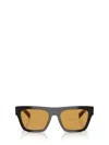 Prada 0pr C03s Rectangular Acetate Sunglasses In Black