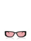 Prada Sunglasses With Triangle Logo In Black