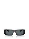 Prada Womens Black Pr 06ys Rectangle-frame Acetate Sunglasses In Black