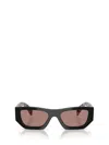 Prada Light Brown Rectangular Ladies Sunglasses Pr A01s 13p60b 53 In Black