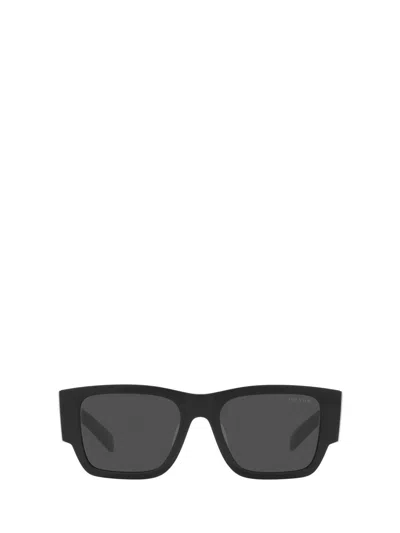 Prada Eyewear Rectangular Frame Sunglasses In Black