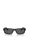 Prada 57mm Rectangular Sunglasses In Black