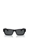 Prada Logo-engraved Rectangle-frame Sunglasses In Black