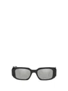 Prada 49mm Small Rectangular Sunglasses In Black