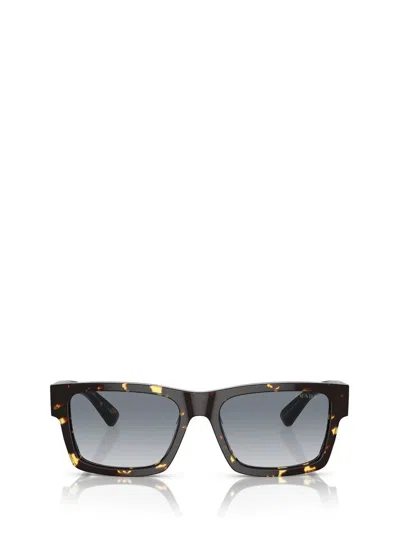 Prada 56mm Rectangular Sunglasses In Black Malt Tortoise