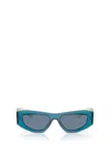 Prada 0pr B19s Angular Acetate Sunglasses In Blue
