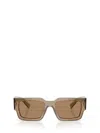 Prada Eyewear Rectangle Frame Sunglasses In Brown