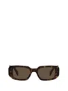Prada Eyewear Rectangular Frame Sunglasses In Brown