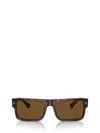 Prada Tortoiseshell Acetate Rectangular Sunglasses In Brown
