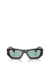 Prada Tortoiseshell-effect Rectangle Sunglasses In Brown