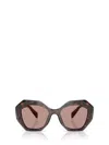 Prada 53mm Gradient Irregular Sunglasses In Brown