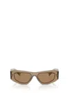 Prada Symbole Rectangular-frame Sunglasses In Brown