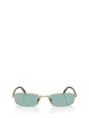 Prada 54mm Rectangular Sunglasses In Gold