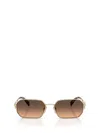 Prada 58mm Gradient Rectangular Sunglasses In Brown