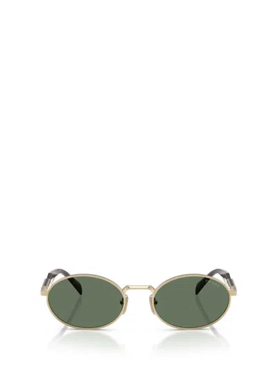 Prada Womens Gold 65zs Oval-frame Metal Sunglasses