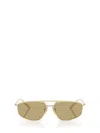 Prada Womens Gold Pr C51s Pillow-frame Metal Sunglasses In Nude