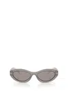 Prada Symbole Oval-frame Sunglasses In Gray