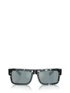 Prada Eckige Sonnenbrille In Schildpattoptik In Havana Black Transparent