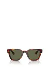Prada 52mm Polarized Pillow Sunglasses In Havana Red