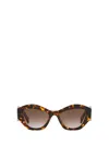 Prada Eyewear Logo-printed Angular-frame Sunglasses In Honey Havana