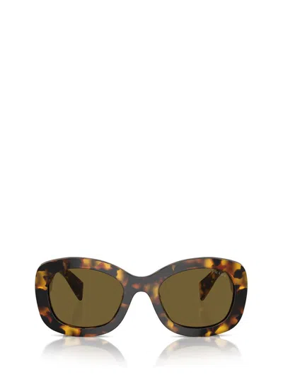 Prada Woman Sunglasses Pr A13s In Honey Tortoise