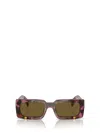Prada Rectangular-frame Sunglasses Sunglasses In Mahogany