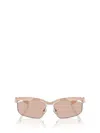 Prada Sculptural Oval Runway Sunglasses In Opal Peach
