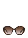 Prada Womens Pr 19zs Tortoiseshell-pattern Acetate Sunglasses Brown In Tortoise