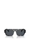 Prada Womens Black Pr A05s Rectangle-frame Abstract Acetate Sunglasses In Tortoise Black Crystal