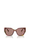 Prada Pr 19zs Overvsize Frame Sunglasses In Tortoise Cognac Begonia