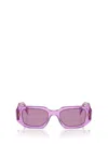 Prada Pr 17ws Transparent Amethyst Sunglasses In Transparent Amethyst