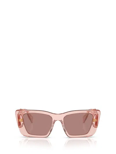 Prada Woman Sunglasses Pr 08ys In Transparent Peach