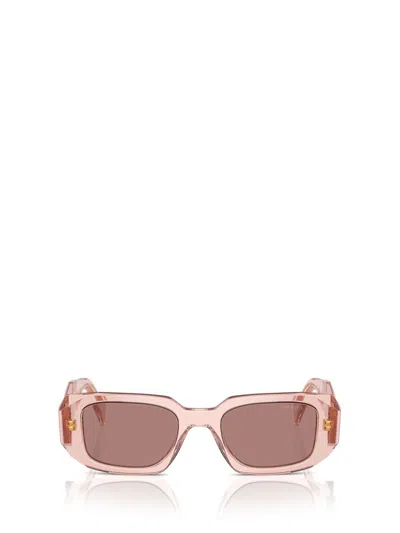 Prada Eyewear Sunglasses In Transparent Peach