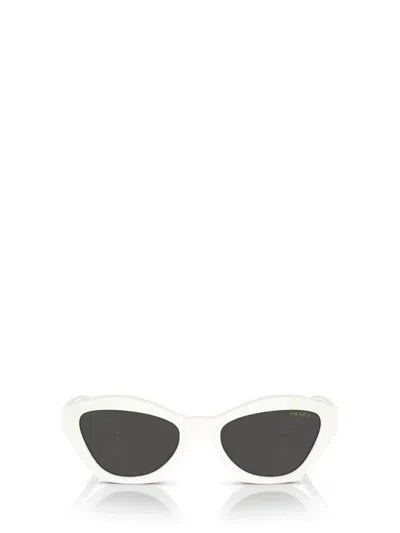Prada Womens White Pr A02s Butterfly-shape Acetate Sunglasses