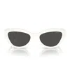 Prada Womens White Pr A02s Butterfly-shape Acetate Sunglasses In White