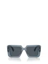 Prada Triangle-logo Square Sunglasses In Transparent Graphite