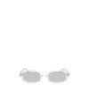 Prada Eyewear Oval Frame Sunglasses In Neutral